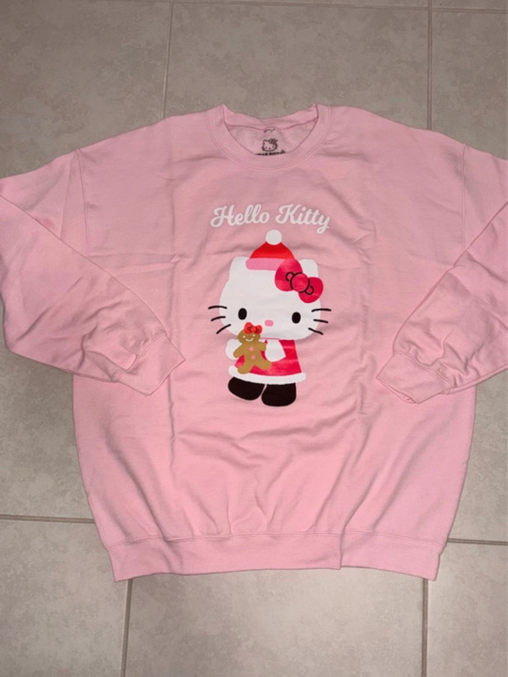 Hello Kitty Pink Holiday Crewneck Sweatshirt - Picture 5 of 6